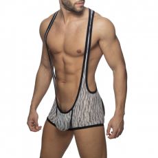 BODY TIGER PRINT BOTTOMLESS GRIS AD977 - ADDICTED