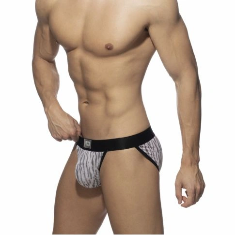 SLIP BIKINI TIGER PRINT PUSH UP GRIS AD974-C11 - ADDICTED