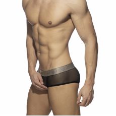 BOXER SNAKE TULLE TRANSPARENT NOIR AD1016 - ADDICTED