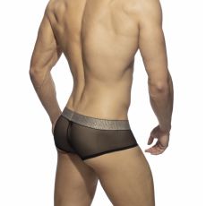 BOXER SNAKE TULLE TRANSPARENT NOIR AD1016 - ADDICTED