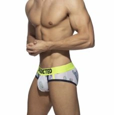 SLIP CACTUS SWIMDERWEAR BLANC AD1005 - ADDICTED
