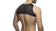 HARNESS MESH ZIP CROP TOP NOIR AD998 - ADDICTED