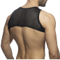 HARNESS MESH ZIP CROP TOP NOIR AD998 - ADDICTED