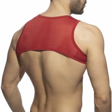 HARNESS MESH ZIP CROP TOP ROUGE AD998 - ADDICTED