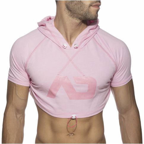 HOODY CROP TOP ROSE AD1000 - ADDICTED HOODY CROP TOP ROSE AD1000 - ADDICTED