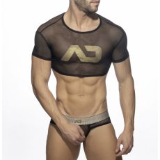 CROP TOP EN TULLE NOIR AD1021 - ADDICTED