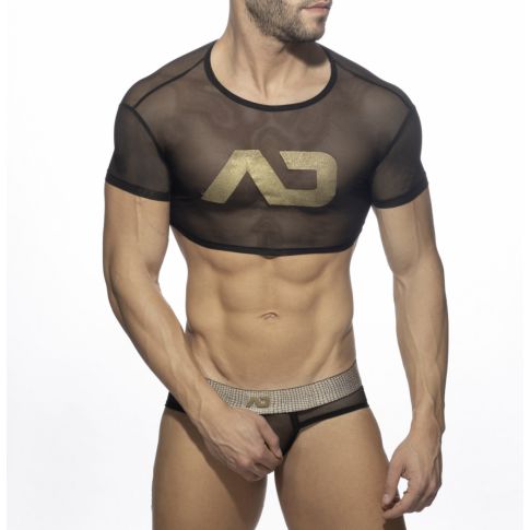 CROP TOP EN TULLE NOIR AD1021 - ADDICTED
