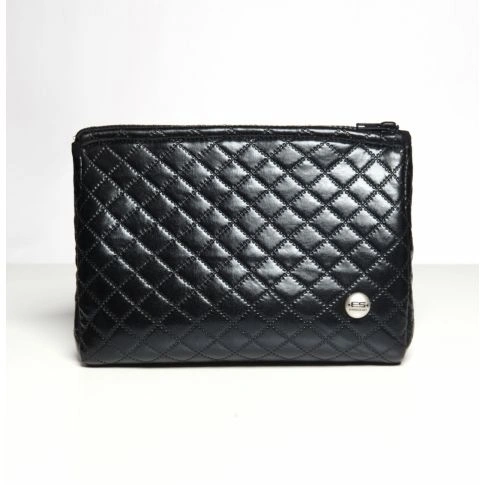 TROUSSE DE TOILETTE MATELASSE NOIR AC175 - ES COLLECTION