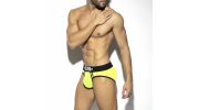 SLIP SPORTIVE JAUNE FLUO UN493 - ES COLLECTION