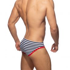 SLIP DE BAIN SAILOR MARINIERE ROUGE ADS286 - ADDICTED