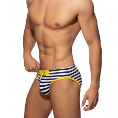 SLIP DE BAIN SAILOR MARINIERE JAUNE ADS286 - ADDICTED