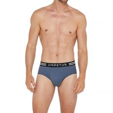 PACK DE DEUX SLIPS ORANGE ET BLEU 1112K49P2 - IMPETUS