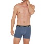 PACK DE DEUX BOXERS JAUNE ET BLEU EN COTON STRETCH 1247K49P2 - IMPETUS