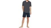 PYJAMA COURT IMPRIME ATIU NOIR ET BLANC 1430K42 - IMPETUS