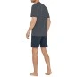 PYJAMA COURT IMPRIME ATIU NOIR ET BLANC 1430K42 - IMPETUS