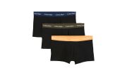 PACK DE 3 BOXERS COURTS NOIR CEINTURE DE COULEURS LOGOTÉE CK U2664G - CALVIN KLEIN