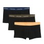 PACK DE 3 BOXERS COURTS NOIR CEINTURE DE COULEURS LOGOTÉE CK U2664G - CALVIN KLEIN