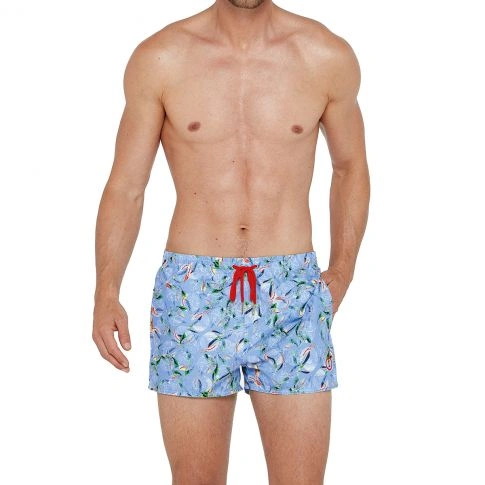 SHORT DE BAIN BLEU A MOTIF - IMPETUS