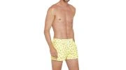 SHORT DE BAIN JAUNE IMPRIME - IMPETUS