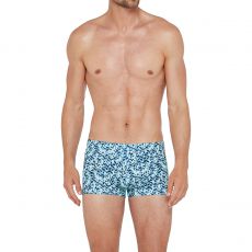 BOXER DE BAIN VERT CLAIR A MOTIF BLEU - IMPETUS