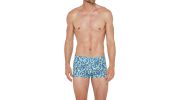 BOXER DE BAIN VERT D EAU A MOTIF BLEU - IMPETUS