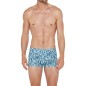 BOXER DE BAIN VERT CLAIR A MOTIF BLEU - IMPETUS
