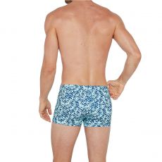 BOXER DE BAIN VERT CLAIR A MOTIF BLEU - IMPETUS