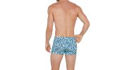BOXER DE BAIN VERT CLAIR A MOTIF BLEU - IMPETUS