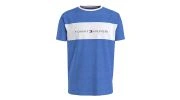 T-SHIRT PERI BLUE COL ROND LOGO TOMMY HILFIGER UM0UM01170  - TOMMY HILFIGER