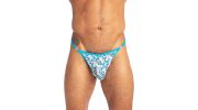 STRING STRIPTEASE MEDETERRANEENNE BLEU - L'HOMME INVISIBLE