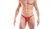 STRING A CLIPS ROUGE BEUN STRIPP - 321B55 - WOJOER