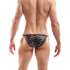 SLIP MOTIF LEOPARD NOIR ET ARGENT - SP9B8 - WOJOER