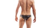 SLIP MINI HIPSTER MOTIF LEOPARD NOIR ET ARGENT - SP9T352.1 - WOJOER