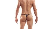 MINI STRING MOTIF LEOPARD NOIR ET ARGENT - SP9B3 - WOJOER