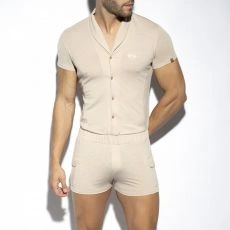 BODY SUIT SLEEVES BEIGE SP256 - ES COLLECTION