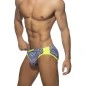 SLIP DE BAIN IMPRIME CACHEMIRE ALL OVER VIOLET ADS292 - ADDICTED