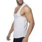 DEBARDEUR EN COTON COL U BLANC AD997 - ADDICTED