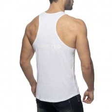 DEBARDEUR EN COTON COL U BLANC AD997 - ADDICTED