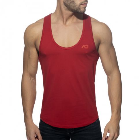 DEBARDEUR EN COTON COL U ROUGE AD997 - ADDICTED DEBARDEUR EN COTON COL U ROUGE AD997 - ADDICTED