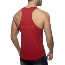 DEBARDEUR EN COTON COL U ROUGE AD997 - ADDICTED