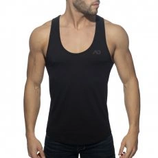 DEBARDEUR EN COTON COL U NOIR AD997 - ADDICTED