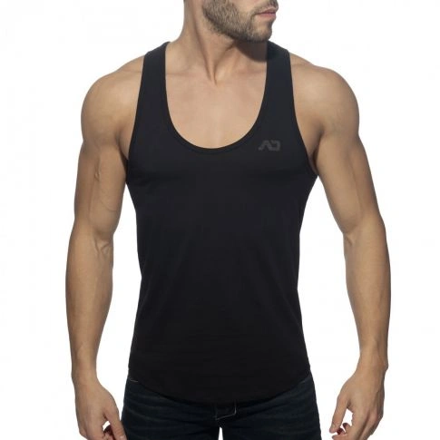 DEBARDEUR EN COTON COL U NOIR AD997 - ADDICTED