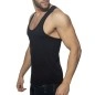DEBARDEUR EN COTON COL U NOIR AD997 - ADDICTED
