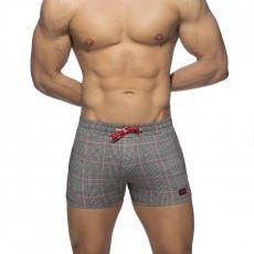 SHORT IMPRIME ECOSSAIS NOIR AD1055 - ADDICTED