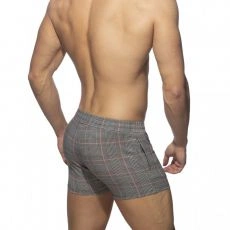 SHORT IMPRIME ECOSSAIS NOIR AD1055 - ADDICTED