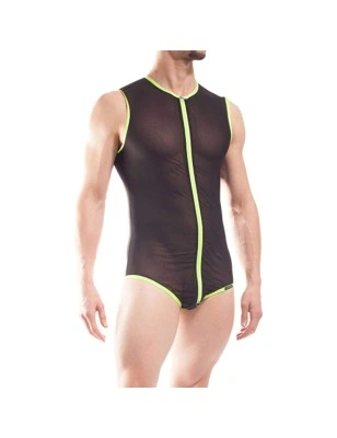 BODY TANGA NOIR ET JAUNE - 333S2 - WOJOER