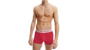 PACK DE 3 BOXERS COURTS BLEU ROUGE ET KAKI LOGOTÉE CK NB3130A - CALVIN KLEIN