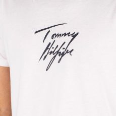 T-SHIRT BLANC COL ROND LOGO TOMMY HILFIGER M01787  - TOMMY HILFIGER