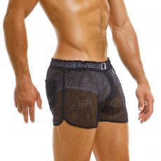 SHORT DE BAIN/SPORT DOUBLE EMPLOI NOIR - MODUS VIVENDI