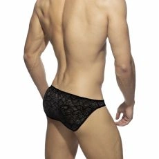BIKINI FLOWERLY DENTELLE NOIRE AD1078 - ADDICTED